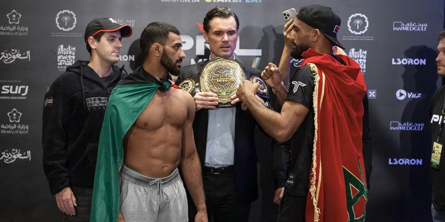 Mohammad Alaqraa and Badreddine Diani, fighting on PFL MENA 4.