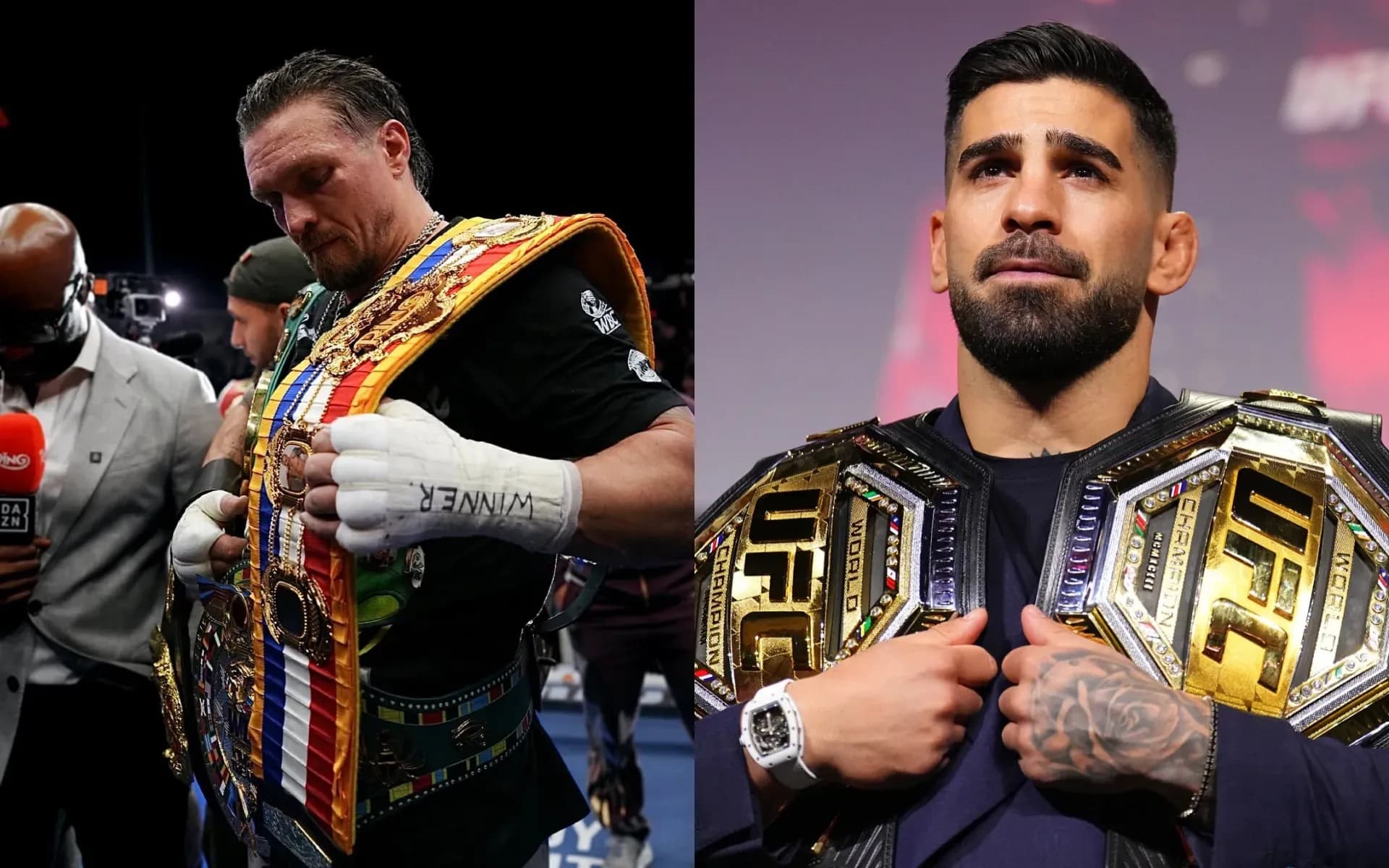 Oleksandr Usyk and Ilia Topuria are both hailed as elite athletes