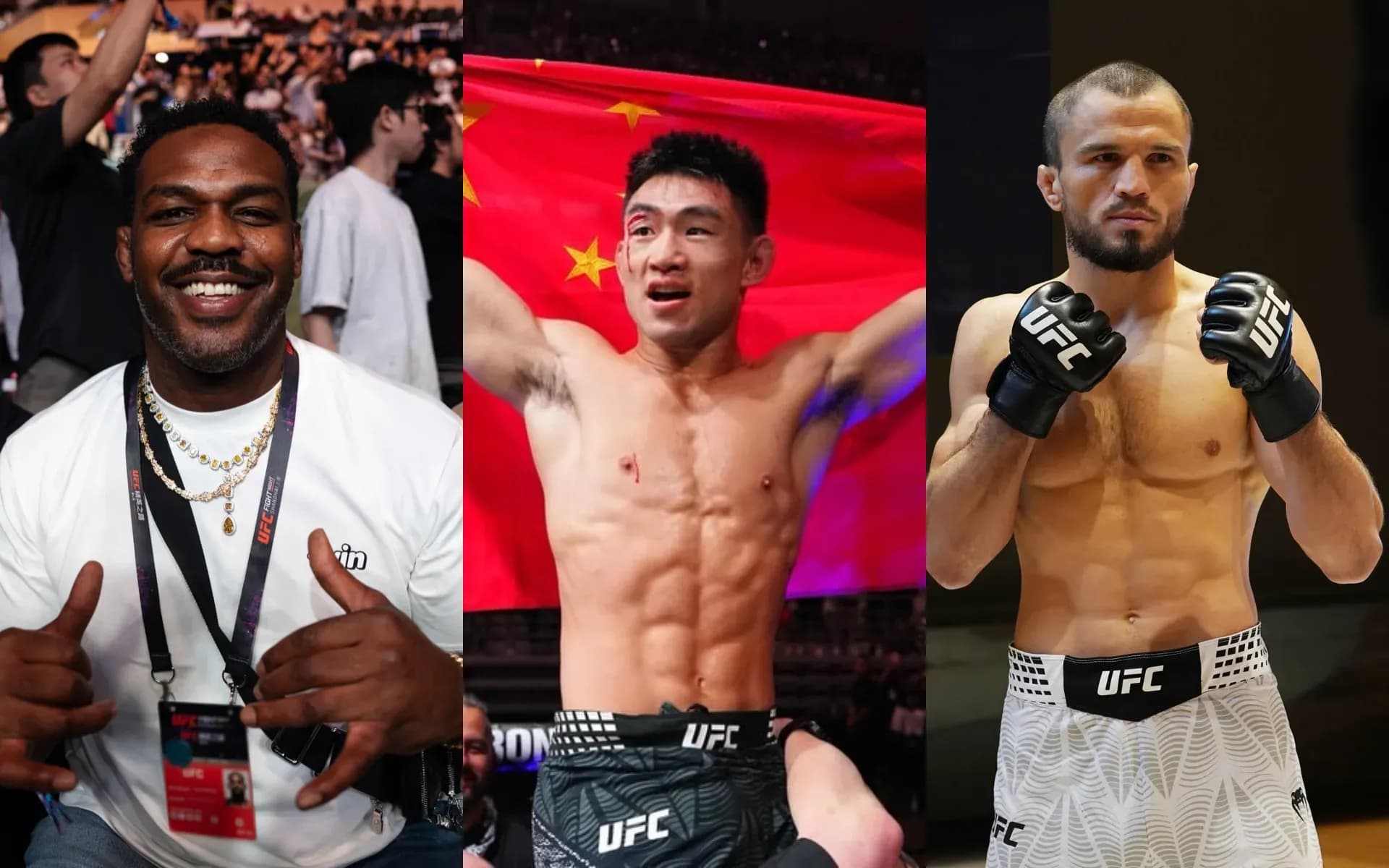 Jon Jones, Song Yadong, and Umar Nurmagomedov
