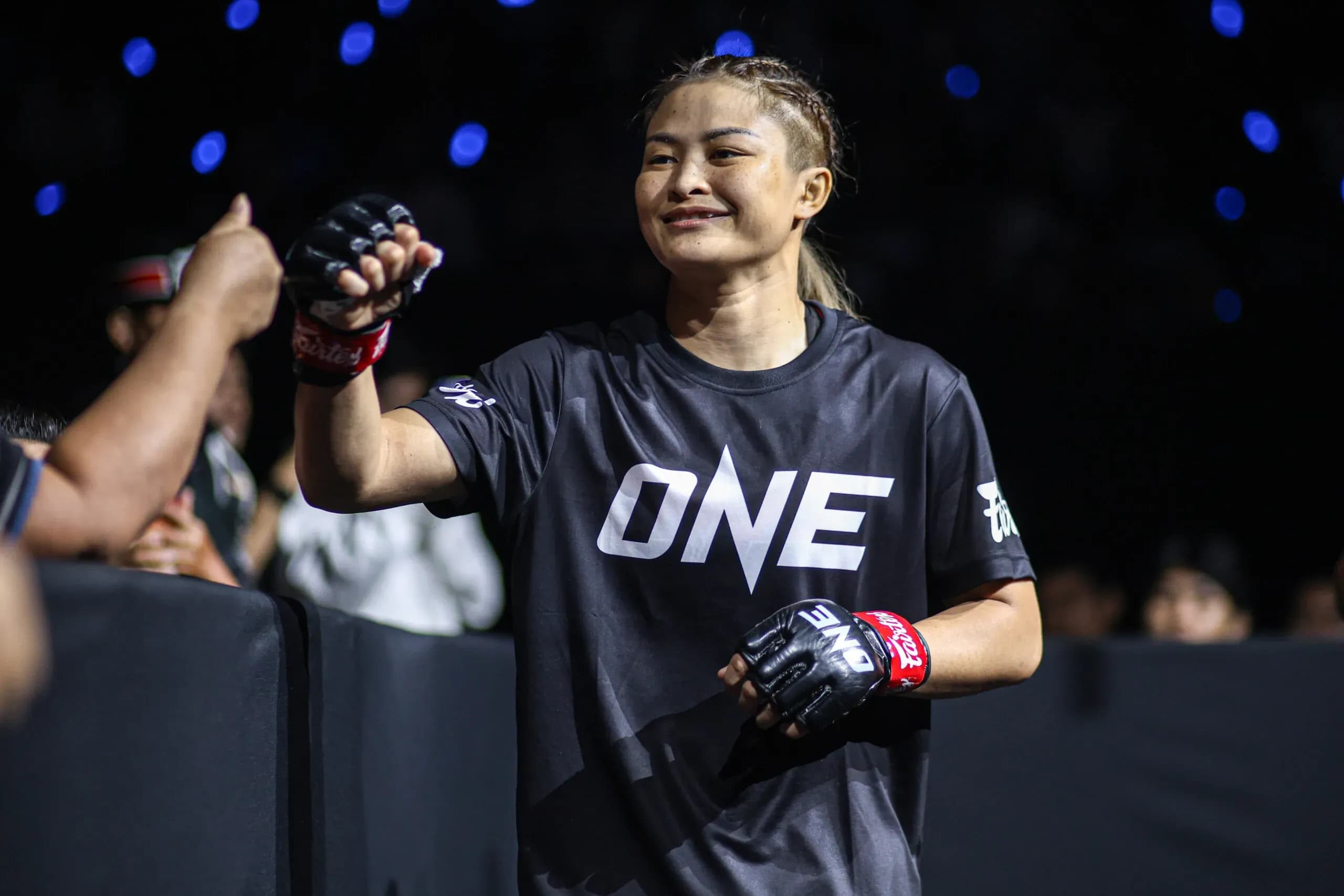 Thai fighter Stamp Fairtex makes her entrance in ONE Championship