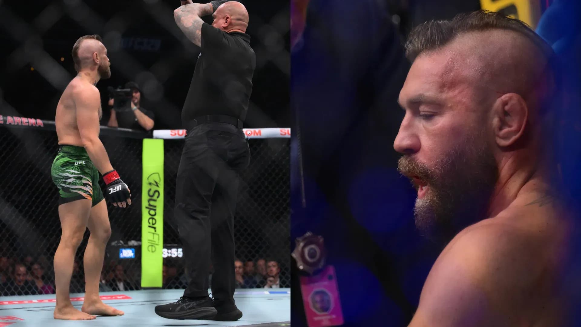 Conor McGregor's coach weighs in on if dry ice was the reason McGregor got injured at UFC 329.