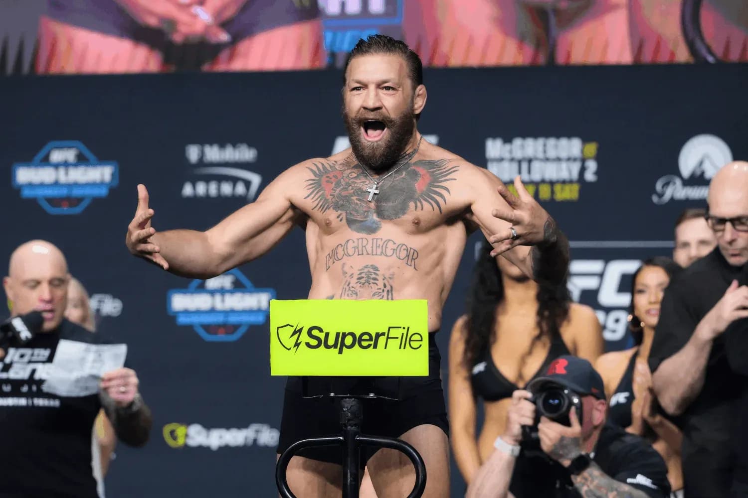 Conor McGregor at the Weigh-ins