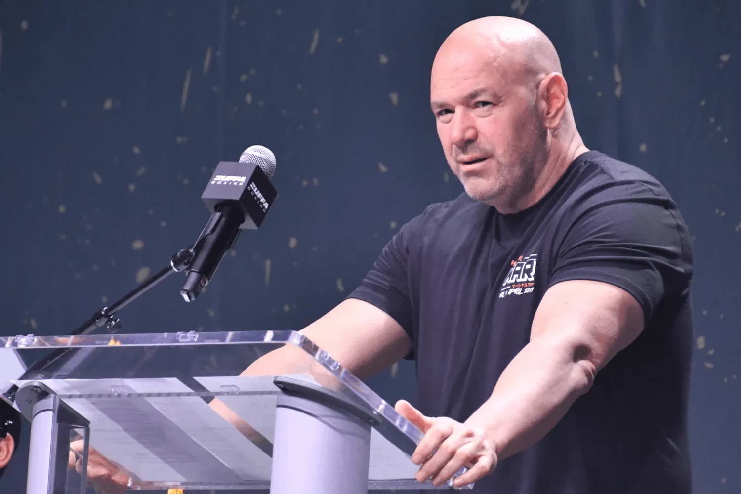 Dana White pictured during Zuffa Boxing Press Conference on day 3 of Fanatics Fest NYC