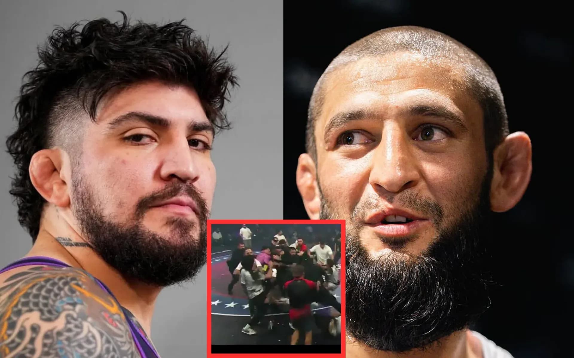 Dillon Danis and Khamzat Chimaev got into a brawl after wrestling one another