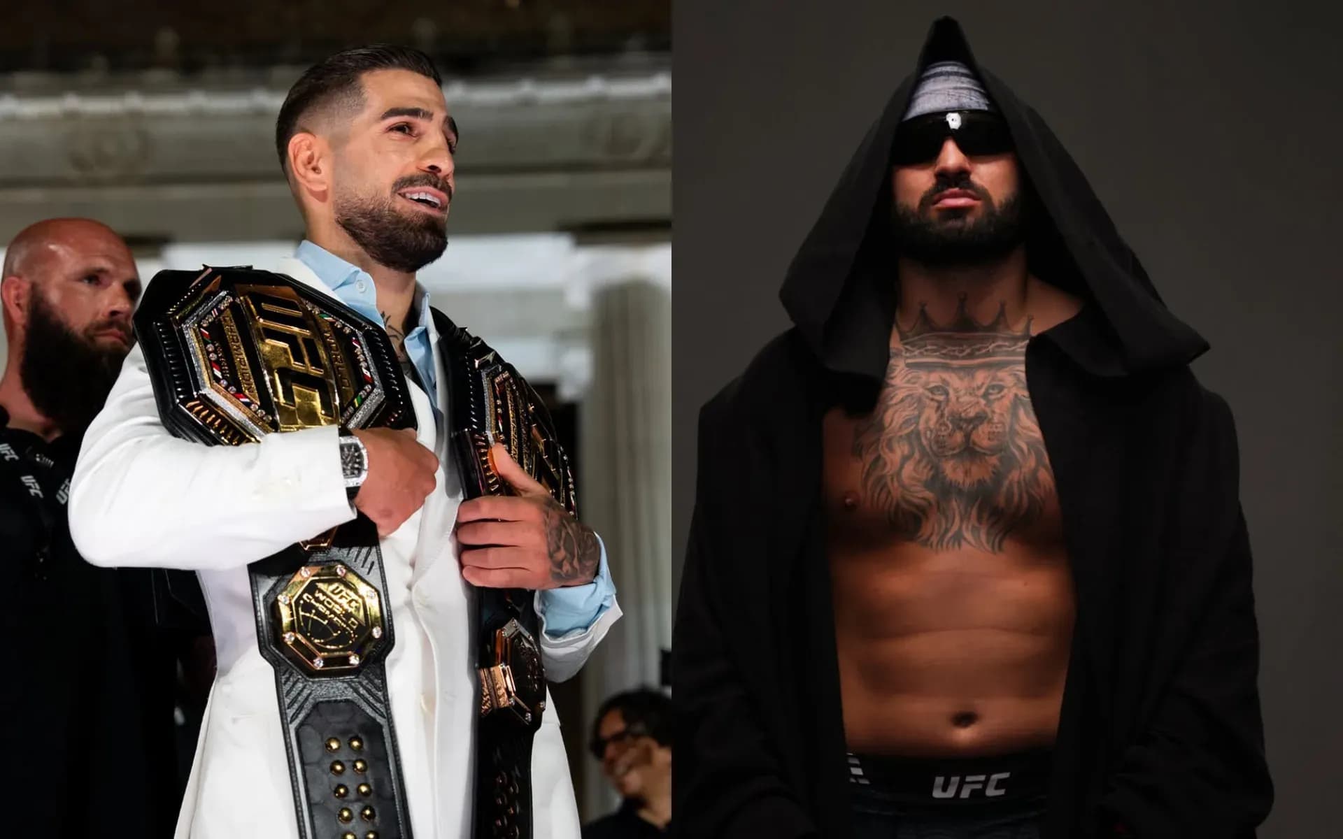 Ilia Topuria and Josh Hokit engaged in a verbal back and forth before UFC Freedom 250