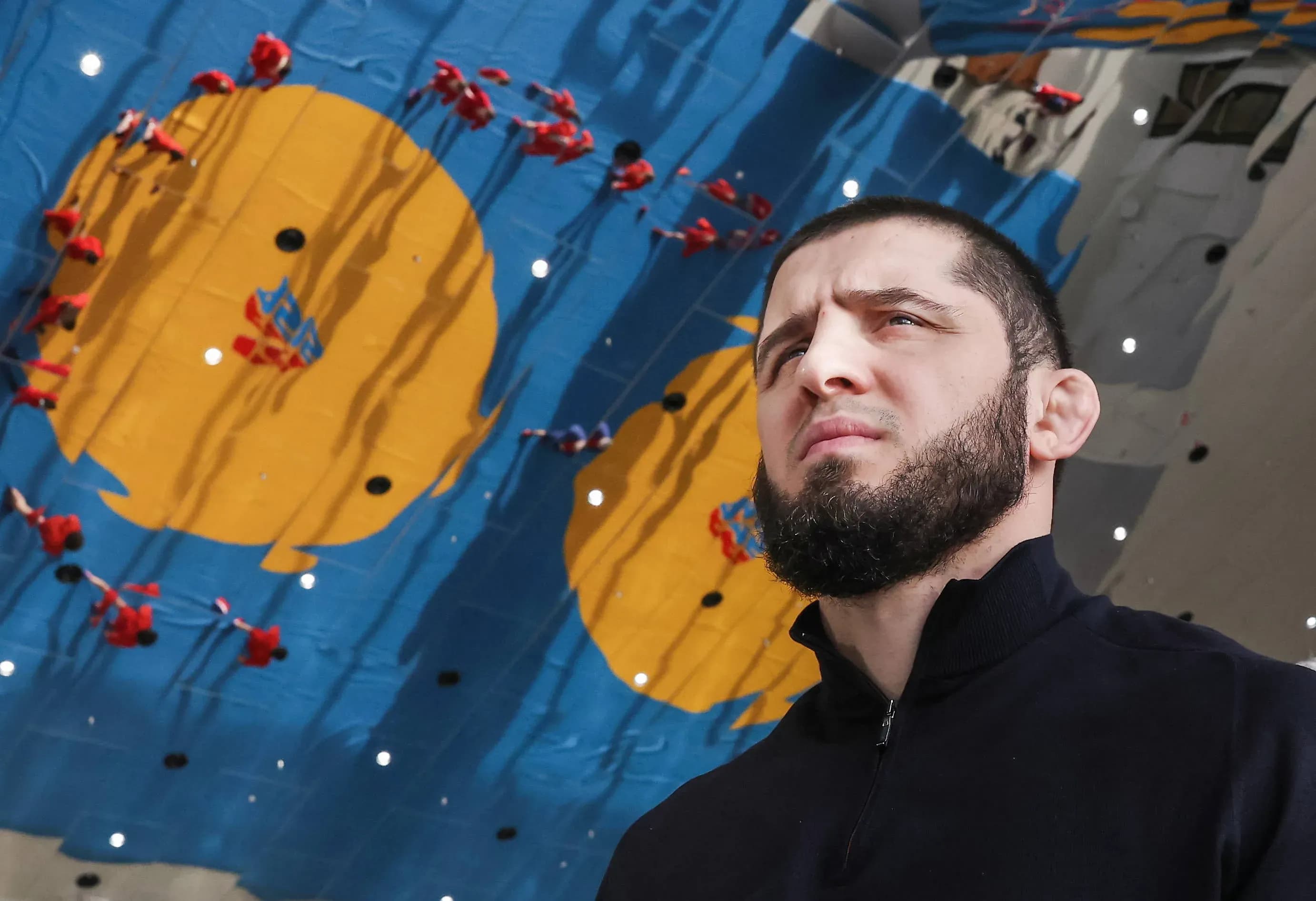 RUSSIA, MOSCOW - FEBRUARY 18, 2026: MMA fighter Islam Makhachev makes a visit to the International Sambo and Boxing Centre, Luzhniki Olympic Complex. He has been named the Global Ambassador of Sambo. Valery Sharifulin TASS 88902827