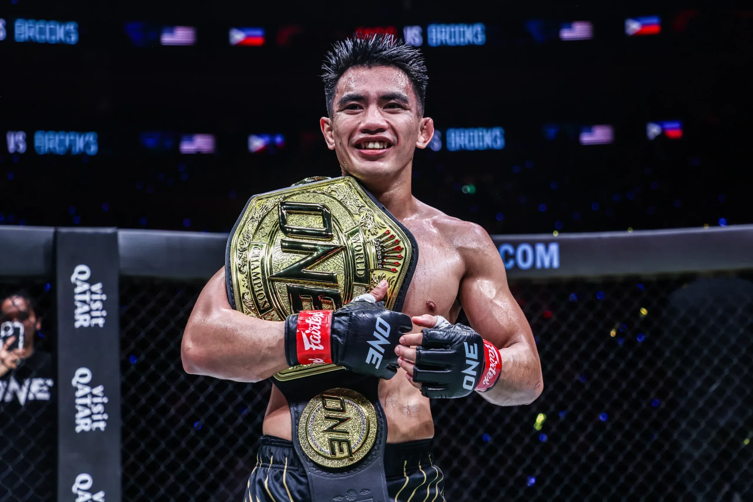Joshua Pacio defends the ONE Strawweight MMA World Title belt at The Inner Circle 21