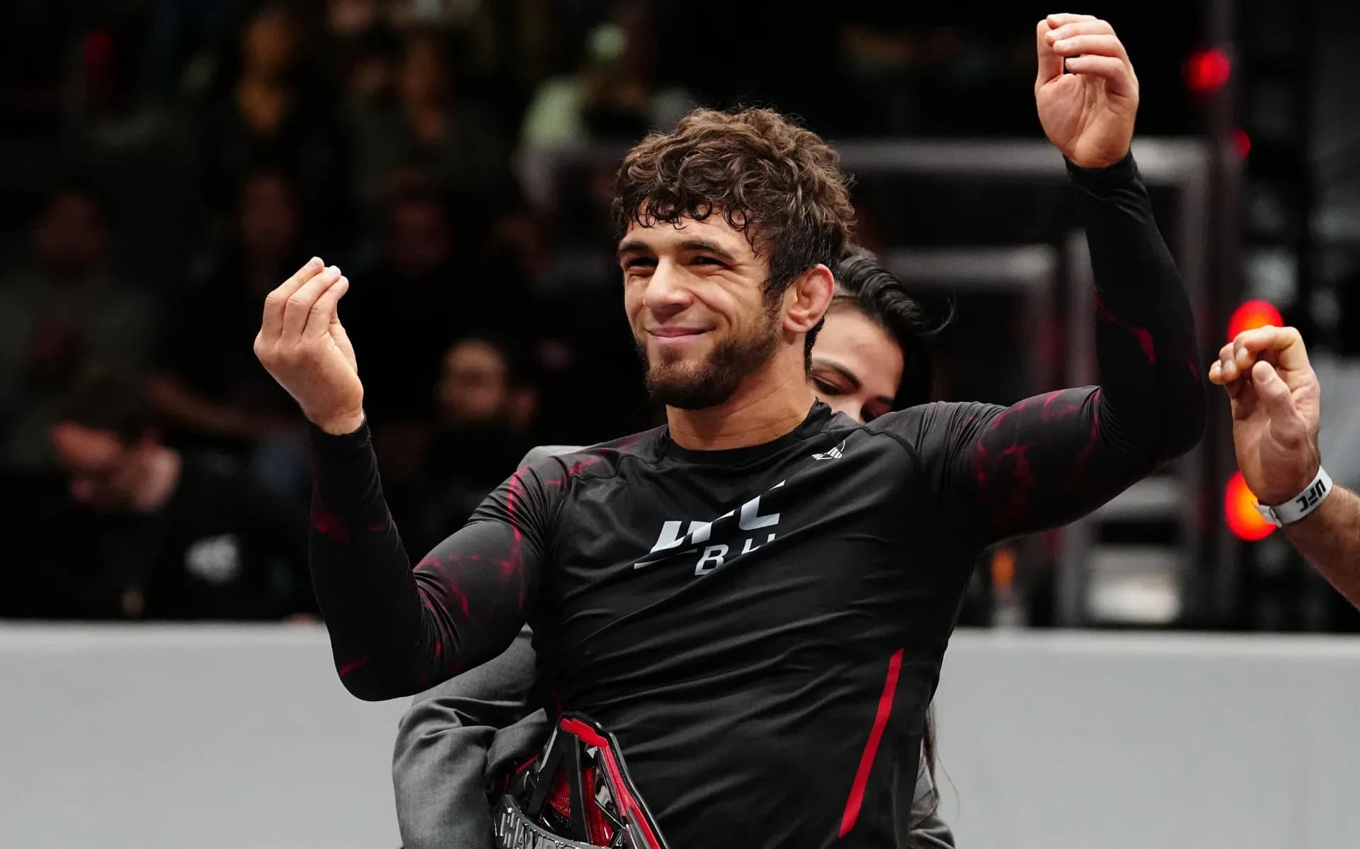 UFC BJJ 5 : Musumeci vs. Montague LAS VEGAS, NV - FEBRUARY 12 : Mikey Musumeci and Shay Montague meet in the bowl for a 3-round bout at UFC BJJ 5 : Musumeci vs. Montague at Meta Apex on February 12, 2026 in Las Vegas, Nevada. (Photo by Louis Grasse PXImages) Las Vegas Meta Apex Nevada USA Copyright: xLouisxGrassex