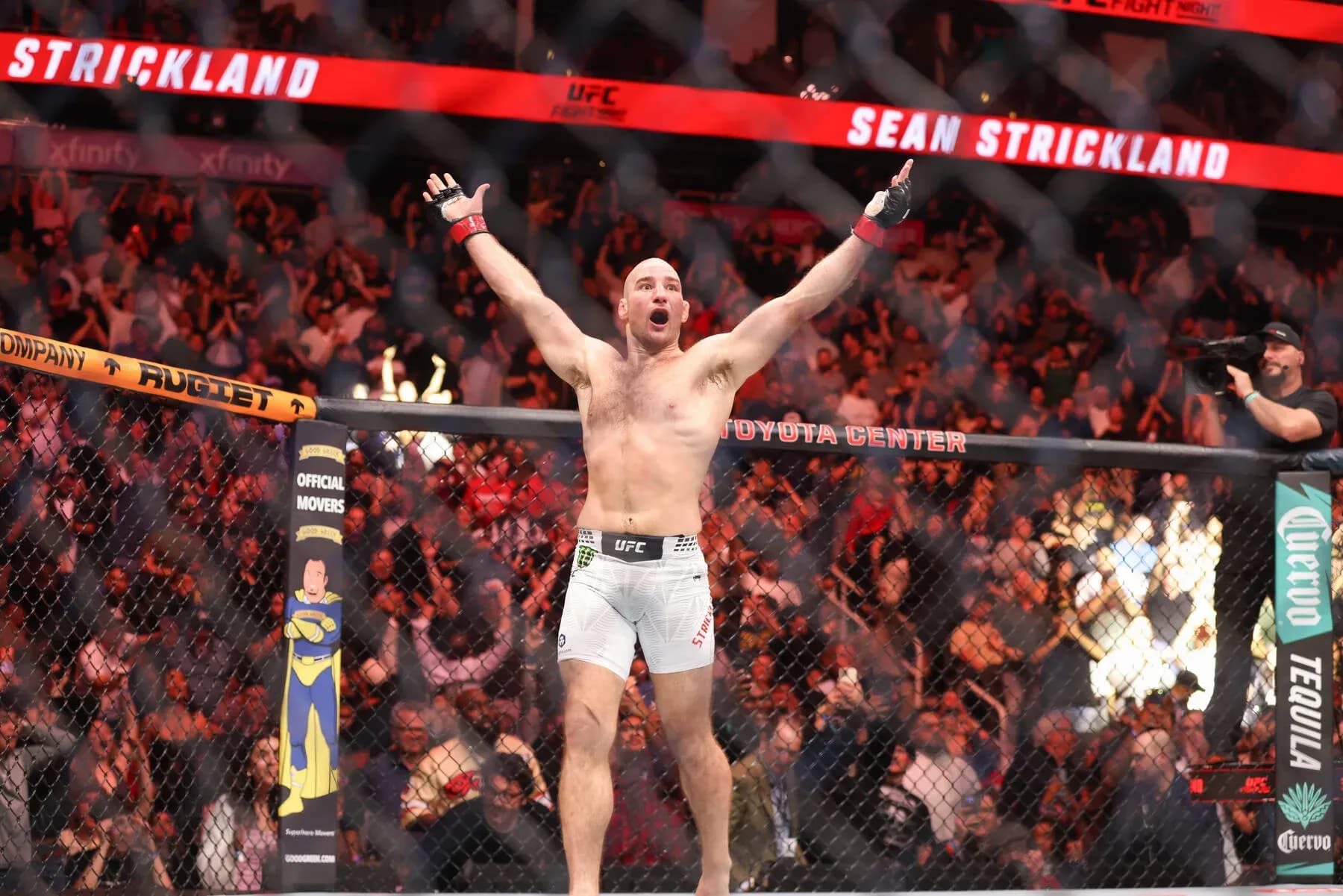 Sean Strickland links up with Francis Ngannou and Jamahal Hill