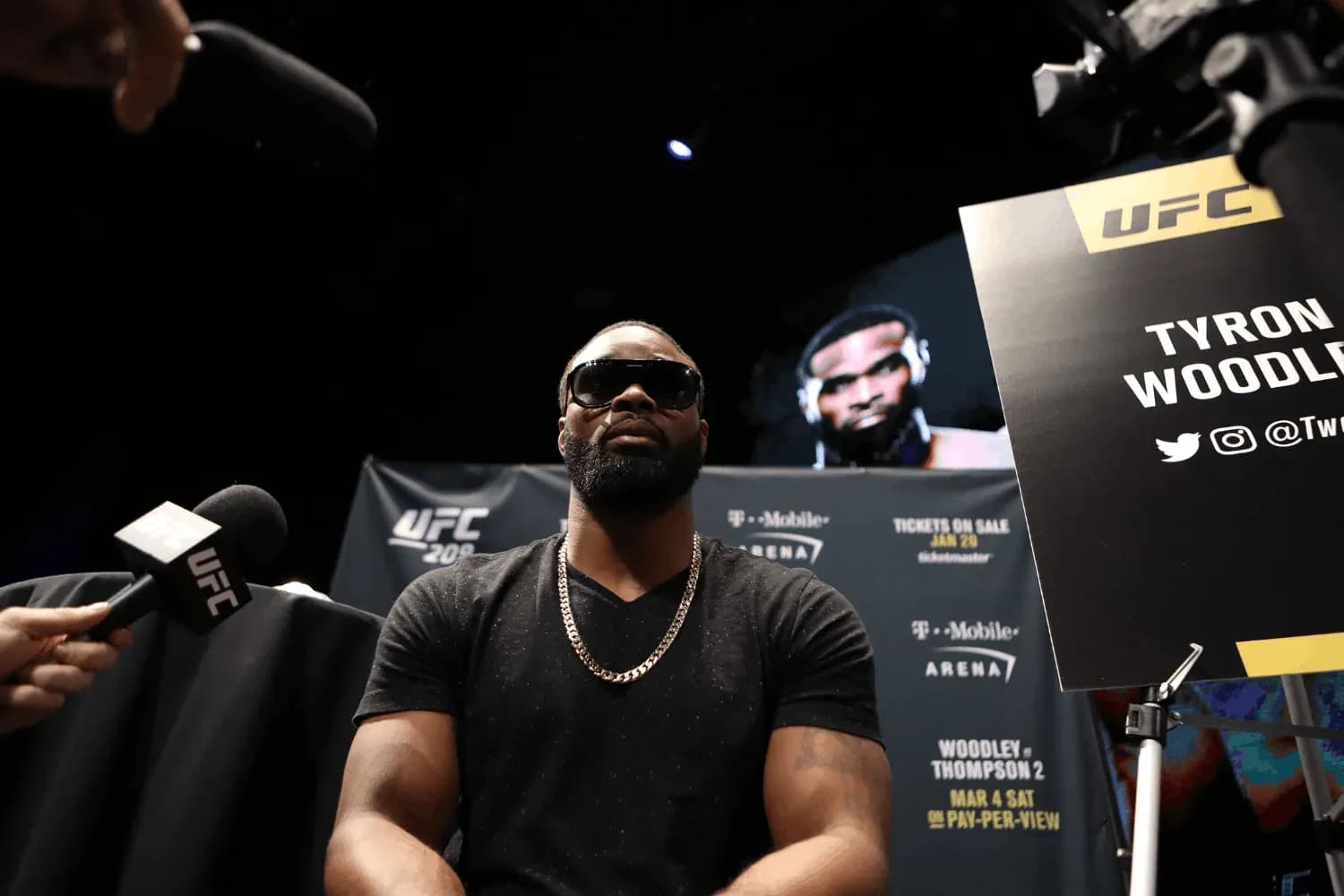 Tyron Woodley at a UFC press conference